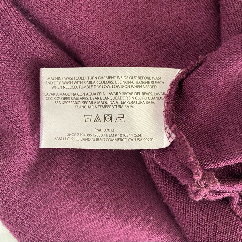 Banana Republic Rich Plum Women’s Crew Neck Lightweight Sweater Size Small - Picture 5 of 8
